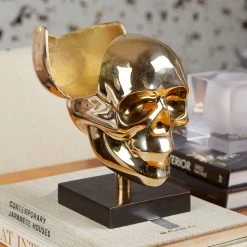 Jonathan Adler Boxes & Canisters Brass Skull Box