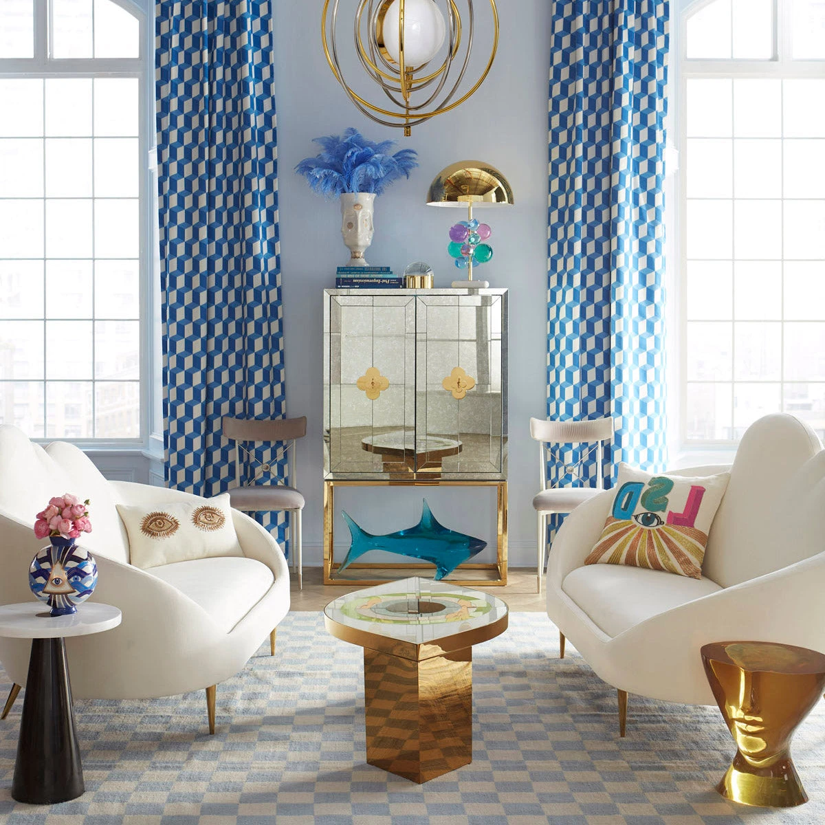 Jonathan Adler Harlequin Eye Cocktail Table