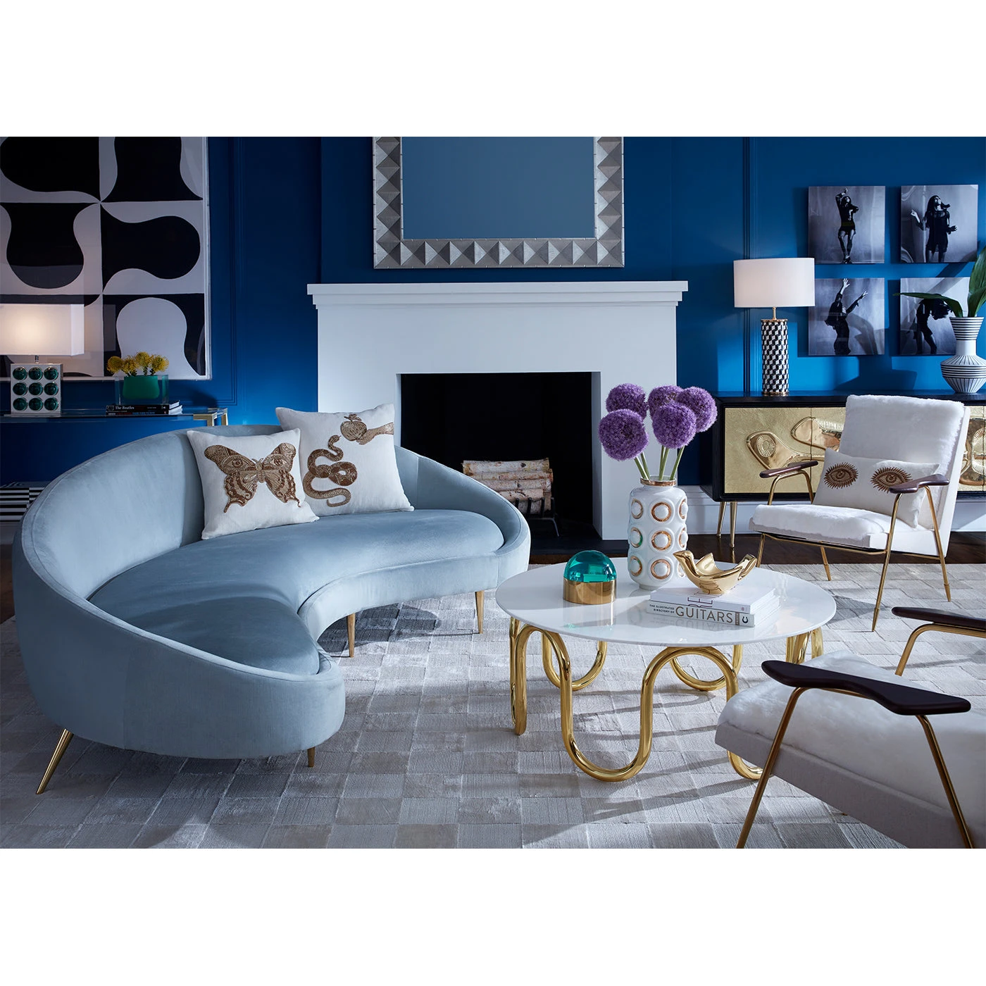 Jonathan Adler All Rugs Checkerboard Hand-Loomed Rug