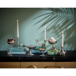 Jonathan Adler Candles & Candle Holders Silver-Plated Ostrich Candle Holder