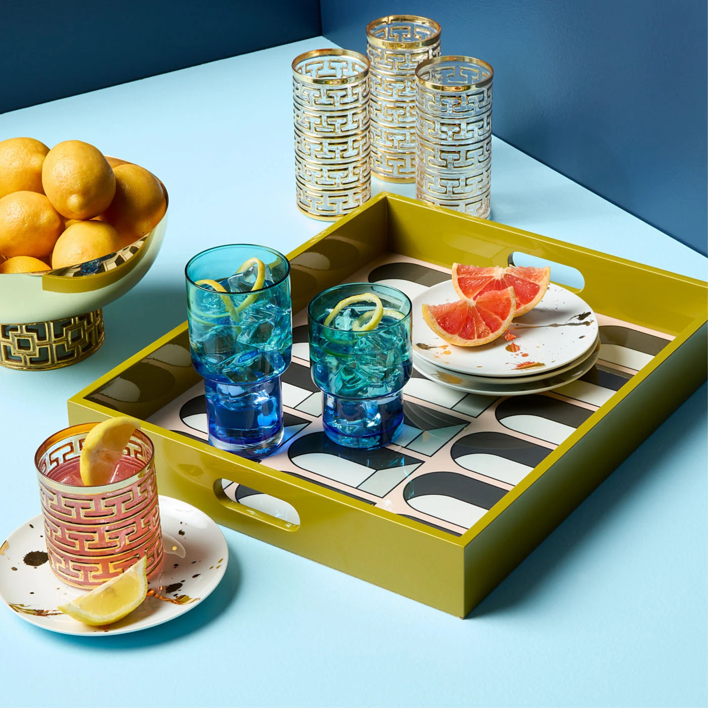 Jonathan Adler Glassware Stockholm Highball Glass
