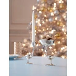 Jonathan Adler Silver-Plated Ostrich Petite Serving Bowl Bowls