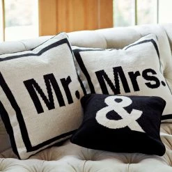 Jonathan Adler "Mrs." Needlepoint Throw Pillow