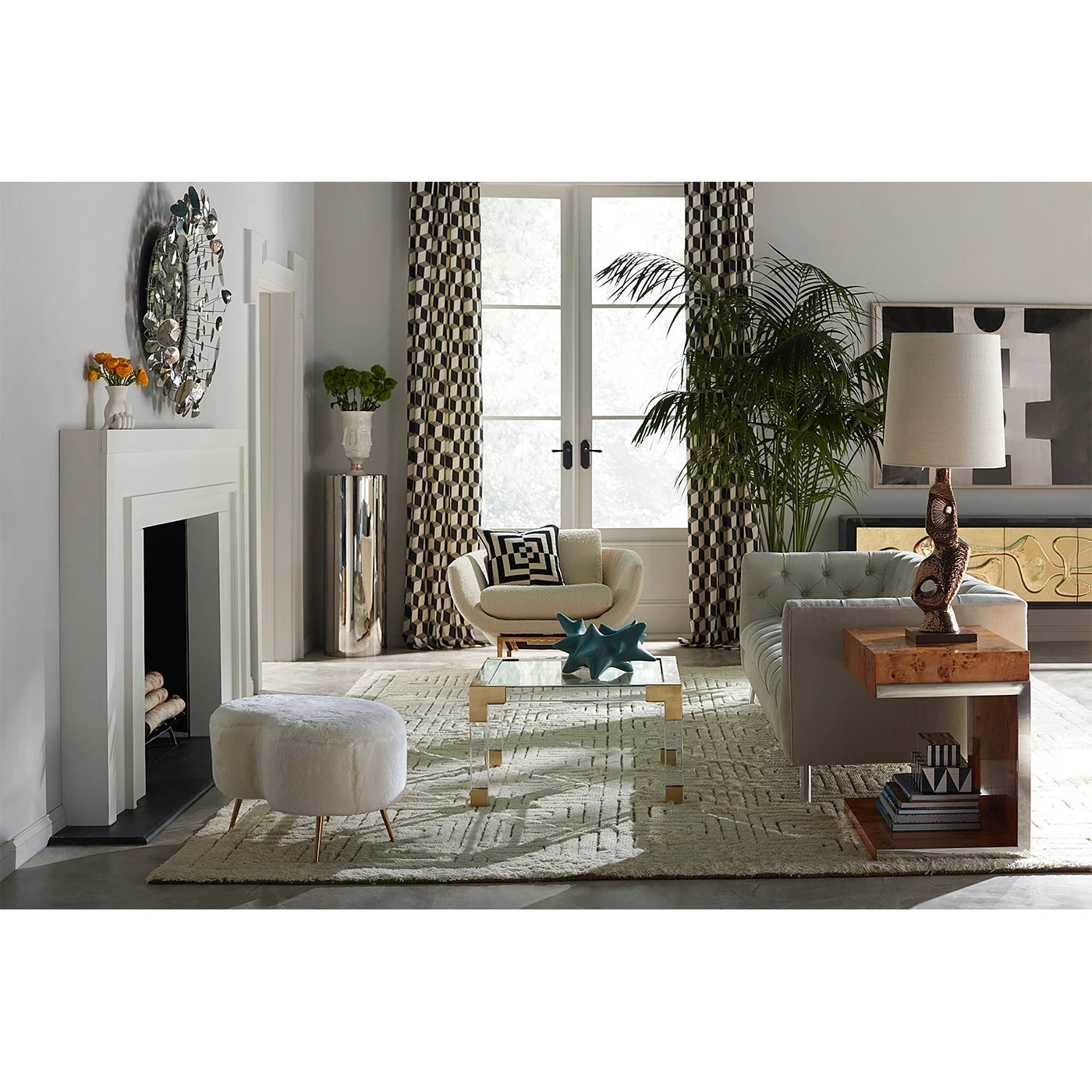 Jonathan Adler Bond Cantilevered Side Table Side & Accent Tables