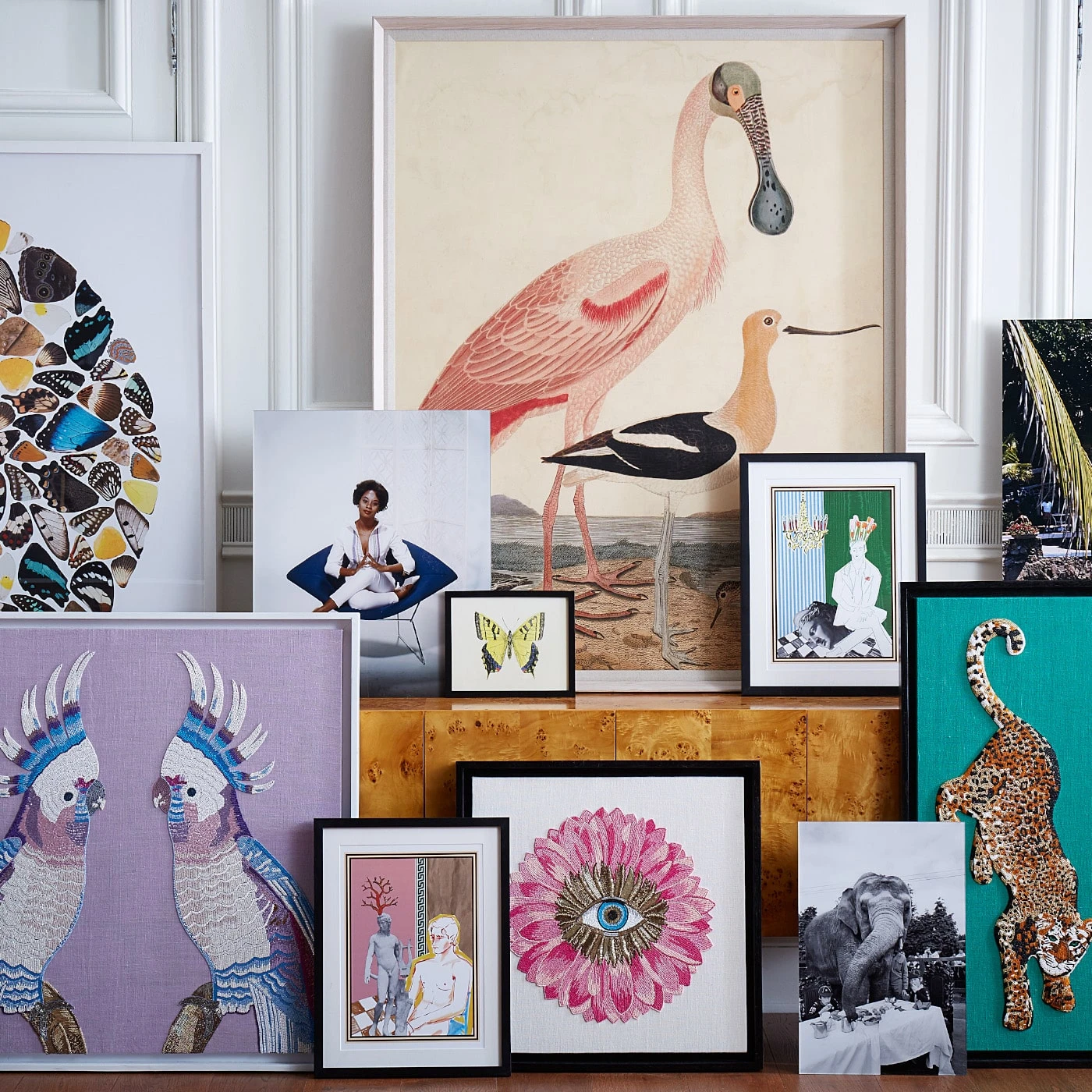 Jonathan Adler Luke Edward Hall "Theo With Coral And A Blue Chair" Print