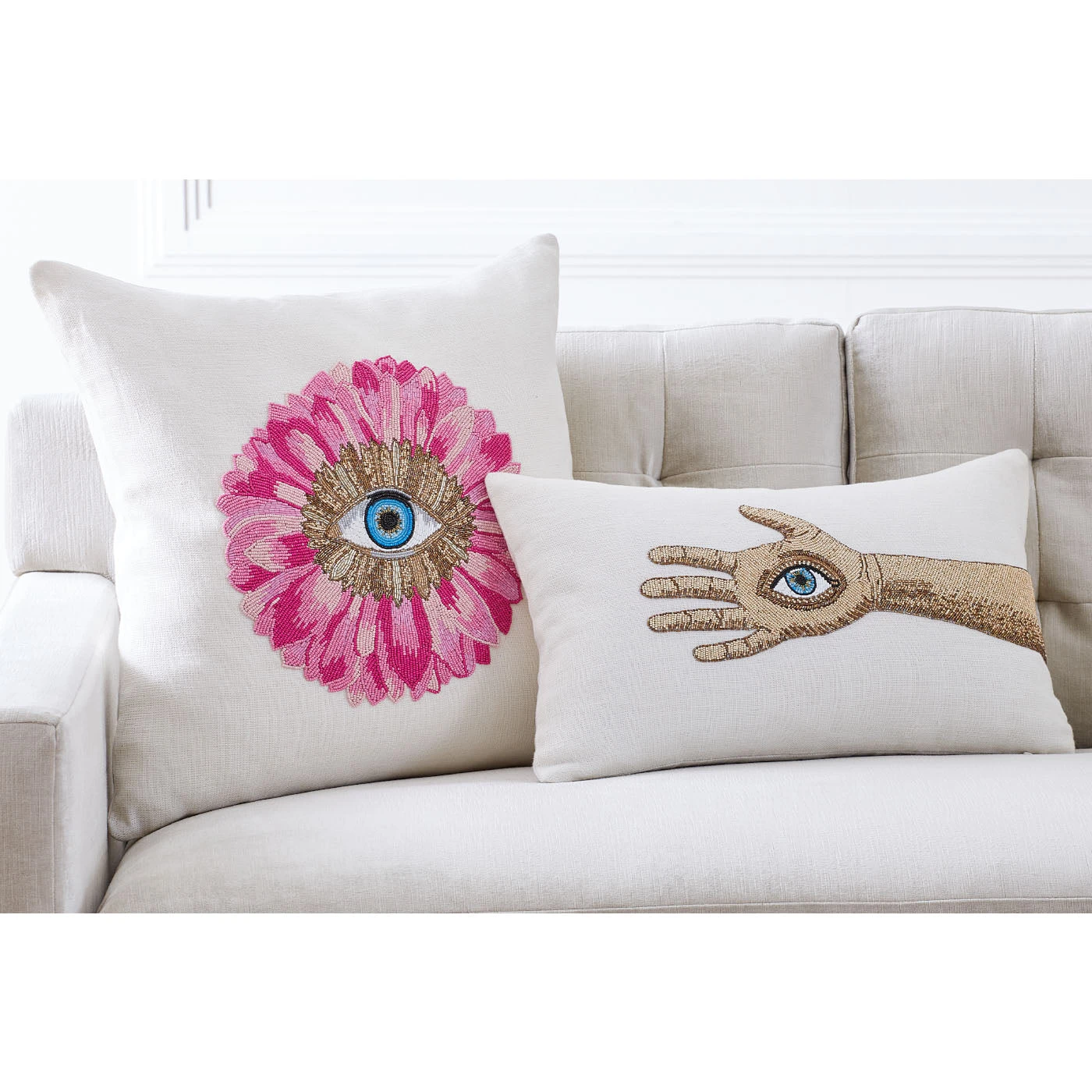 Jonathan Adler Palmistry Beaded Pillow
