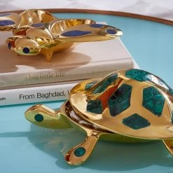 Jonathan Adler Boxes & Canisters Brass Turtle Box