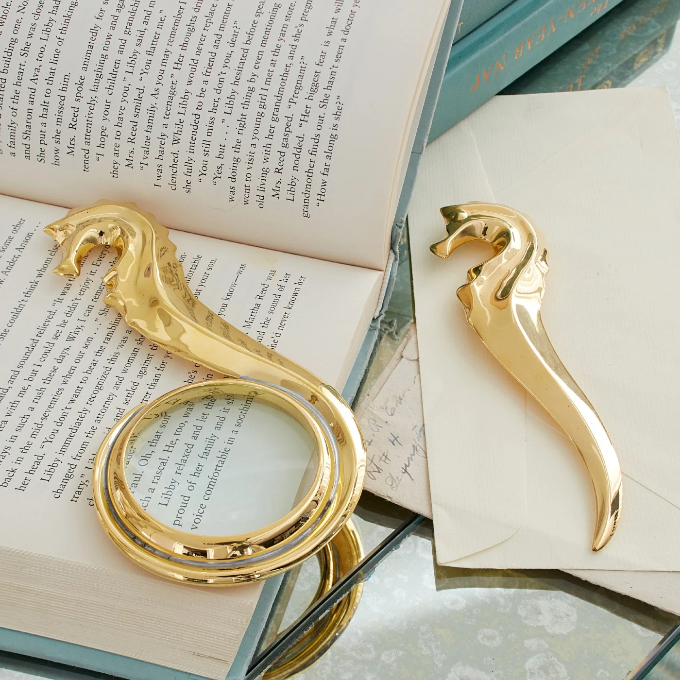 Jonathan Adler Brass Seahorse Magnifying Glass Gifts Under $200
