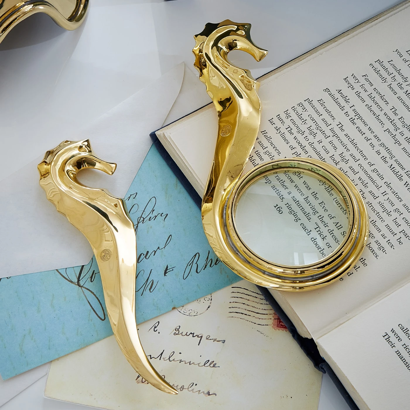 Jonathan Adler Brass Seahorse Magnifying Glass Gifts Under $200