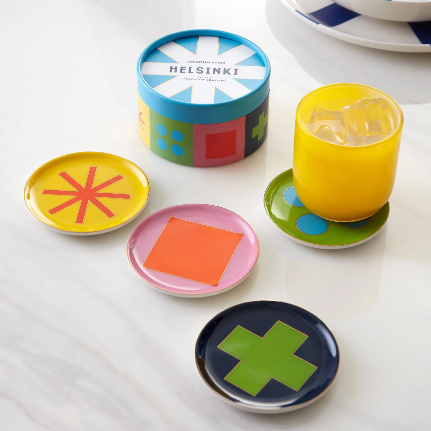 Jonathan Adler Serveware & Mugs Helsinki Coasters