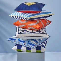 Jonathan Adler Torino Grid/Circuit Outdoor Pillow New Décor