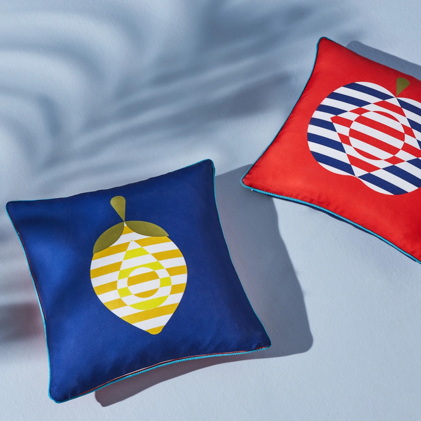 Jonathan Adler Fruit Stripe Reversible Outdoor Pillow