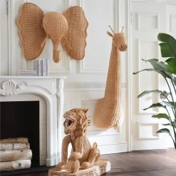 Jonathan Adler New Décor Wicker Elephant Wall Art