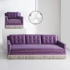 Jonathan Adler Wright Sofa With Bullion Fringe Sofas