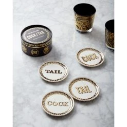 Jonathan Adler Serveware & Mugs Cock/Tail Coasters
