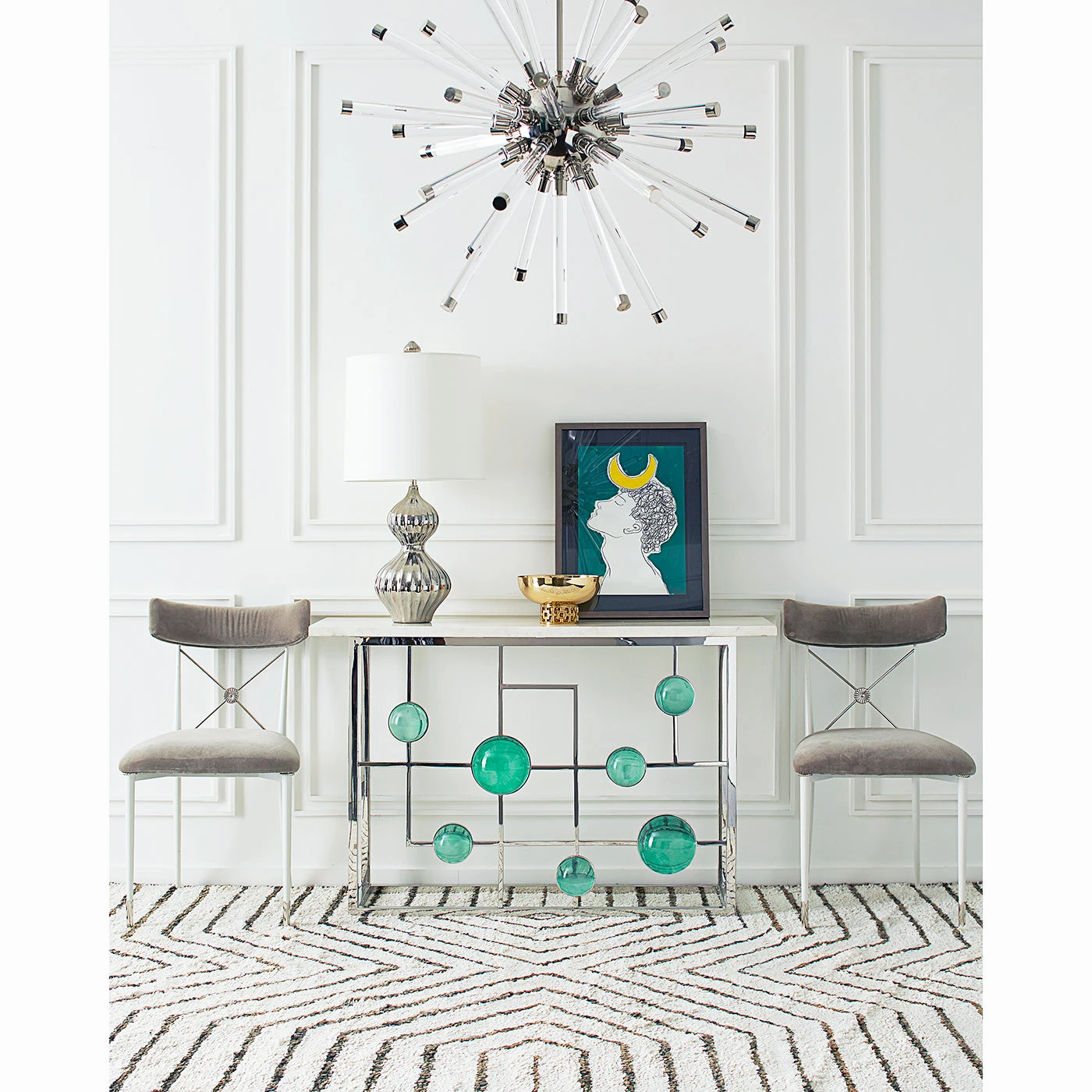 Jonathan Adler Globo Fretwork Console Consoles & Credenzas