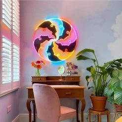 Jonathan Adler Atlas Round, LED Neon Sign