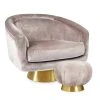 Jonathan Adler Bacharach Swivel Chair & Tuffet