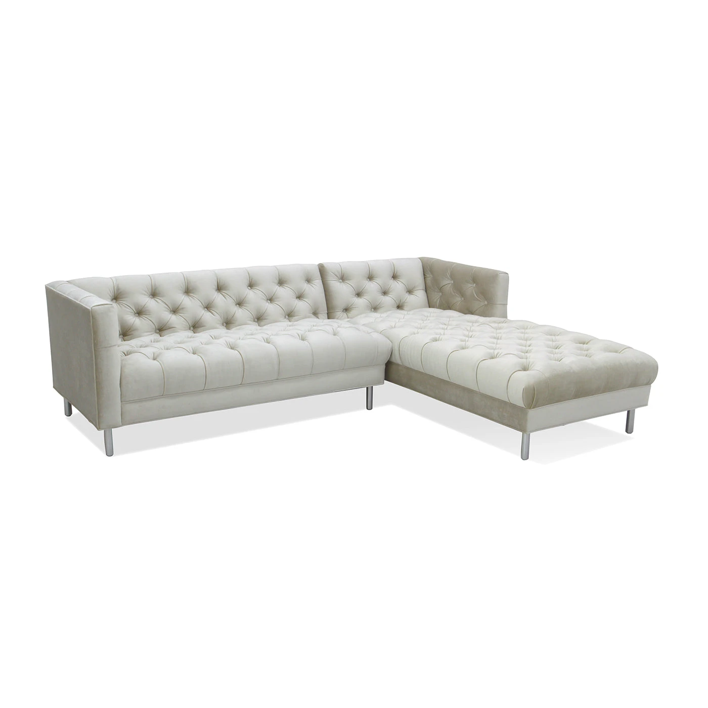 Jonathan Adler Baxter Chaise Sectional Right Arm Facing Sectionals