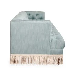 Jonathan Adler Baxter T-Arm Sofa With Bullion Fringe
