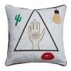 Jonathan Adler Textured & Embellished Bijoux Emblem Pillow