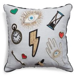 Jonathan Adler Bijoux Scatter Pillow Textured & Embellished