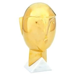 Jonathan Adler Decorative Objets Large Metropolis Brass Sculpture