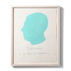 Jonathan Adler Carter Kustera Custom Silhouette And Text Portrait 19 X 15 Painting