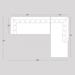 Jonathan Adler Sectionals Danner Sectional Right Arm Facing