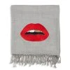 Jonathan Adler Throws Lips Embellished Throw