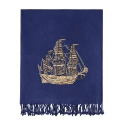 Jonathan Adler Ship Embellished Throw All Décor