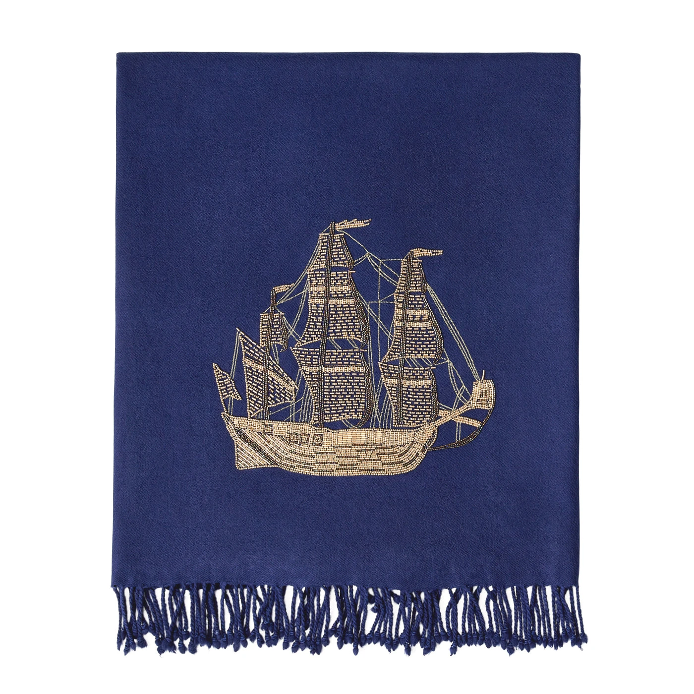 Jonathan Adler Ship Embellished Throw All Décor