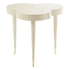 Jonathan Adler Flow Leather Trefoil Table New Furniture