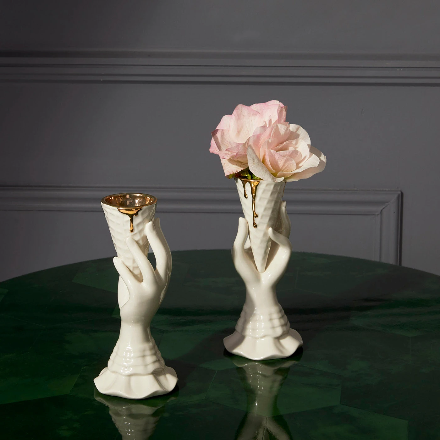 Jonathan Adler Gilded I-Scream Vase