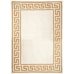 Jonathan Adler Greek Key Border Reversible Peruvian Flat Weave Rug