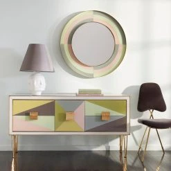 Jonathan Adler Harlequin Round Mirror