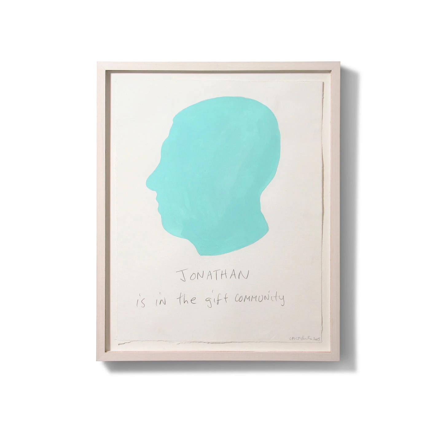 Jonathan Adler Painting Carter Kustera Custom Silhouette And Text Portrait 12 X 9