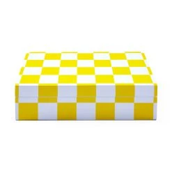 Jonathan Adler Large Checkerboard Lacquer Box New Décor