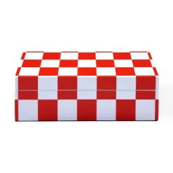 Jonathan Adler Small Checkerboard Lacquer Box
