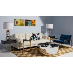 Jonathan Adler All Rugs Medium Scale Checkerboard Flat Weave Rug