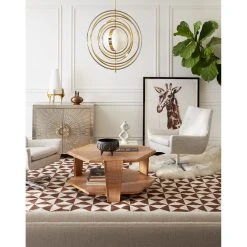 Jonathan Adler Brown Oslo Reversible Peruvian Flat Weave Rug