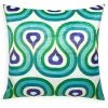 Jonathan Adler Emerald/Navy Milano Concentric Loops Pillow Patterned