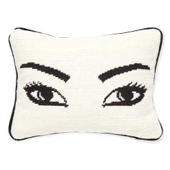 Jonathan Adler Bestsellers Eyes Needlepoint Throw Pillow
