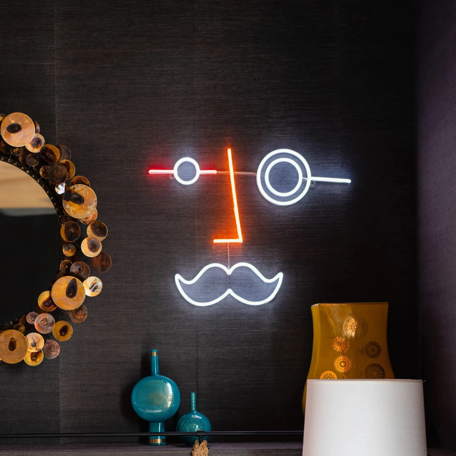 Jonathan Adler Monsieur, LED Neon Sign YELLOWPOP X Jonathan Adler