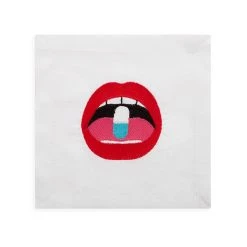 Jonathan Adler Muse Lips Cocktail Napkins