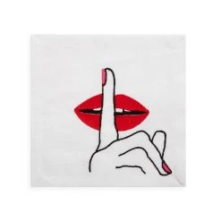 Jonathan Adler Muse Lips Cocktail Napkins