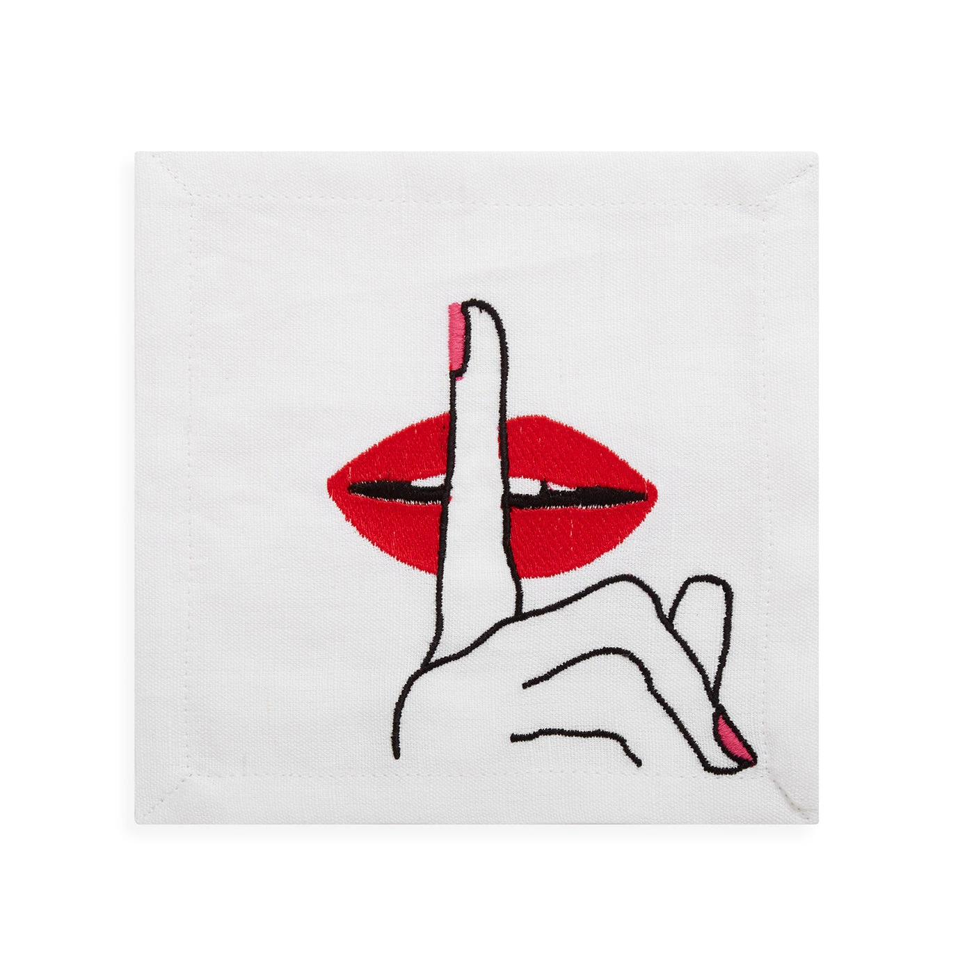 Jonathan Adler Muse Lips Cocktail Napkins