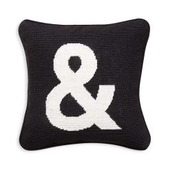 Jonathan Adler "&" Needlepoint Throw Pillow
