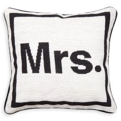 Jonathan Adler "Mrs." Needlepoint Throw Pillow
