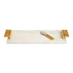 Jonathan Adler Serving Platter & Trays Nixon Cheese Board And Knife Set
